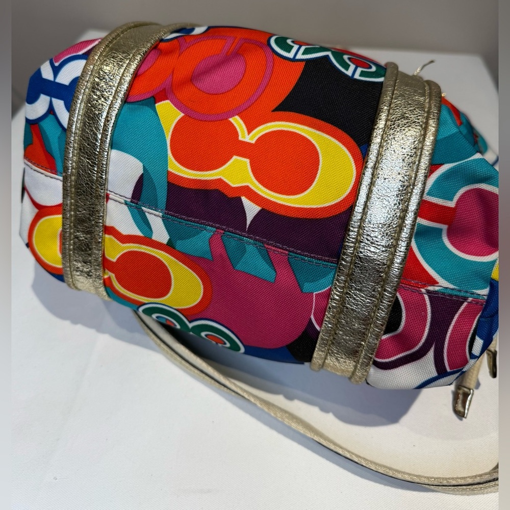 Coach Poppy C Spotlight 2 Way Tote with Gold MetalicTrim 2009 13830 - Picture 3 of 7